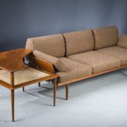 Danish Teak Fd 417 3 Seats Sofa Model Minerva by Peter Hvidt and Orla Molgaard-Nielsen for France &