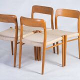 Oak chairs by Niels Otto Møller, 1960s, Set of 4
