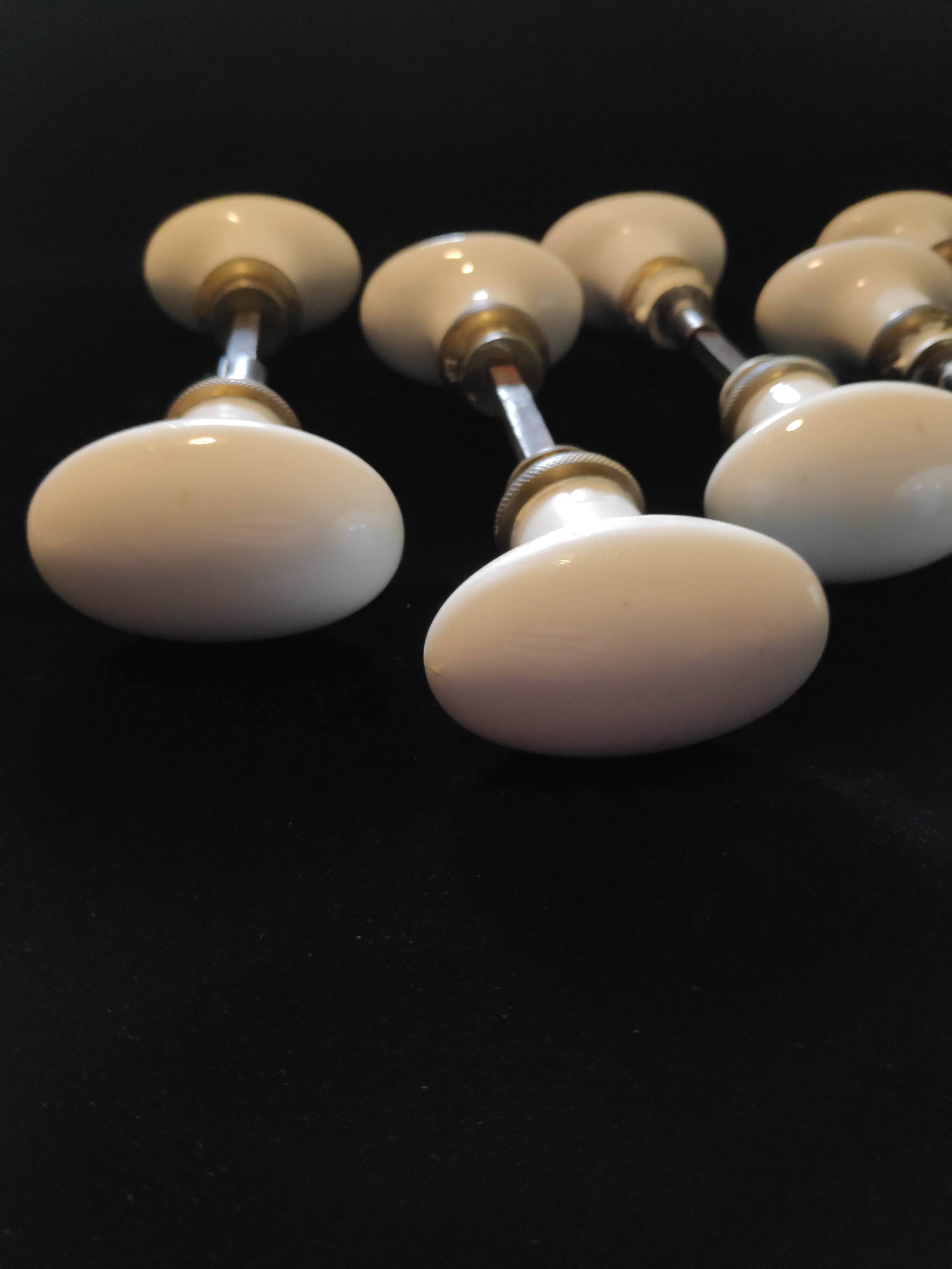 Set of 5 pairs of porcelain handles (B-0017)