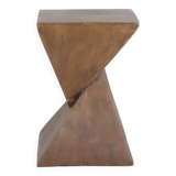 Table d’appoint en béton géométrique léger, table d’accent intérieure/extérieure moderne, table multifonctionnelle