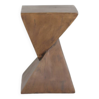 Lightweight Geometric Concrete Side Table, Modern Indoor/Outdoor Accent Table, Multifunctional Table