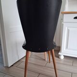 4 black Baumann style chairs