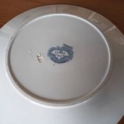 Two antique flat plates from Sarreguemines.