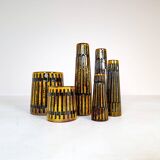 Collection of 6 Ceramic Vases and a Upsala Ekeby Nevada Tray 1962