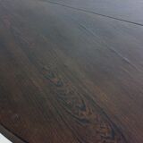 Grande table à manger ronde de Gerard Geytenbeek en bois wengé, Belgique 1960