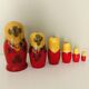 Traditional vintage Russian Matryoshka dolls series of 6