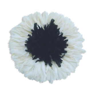 Juju hat black outline white of 35 cm