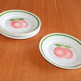 Set de 6 assiettes pomme vintage