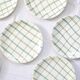 Set of 6 flat plates Salins, Yves pattern, vintage French
