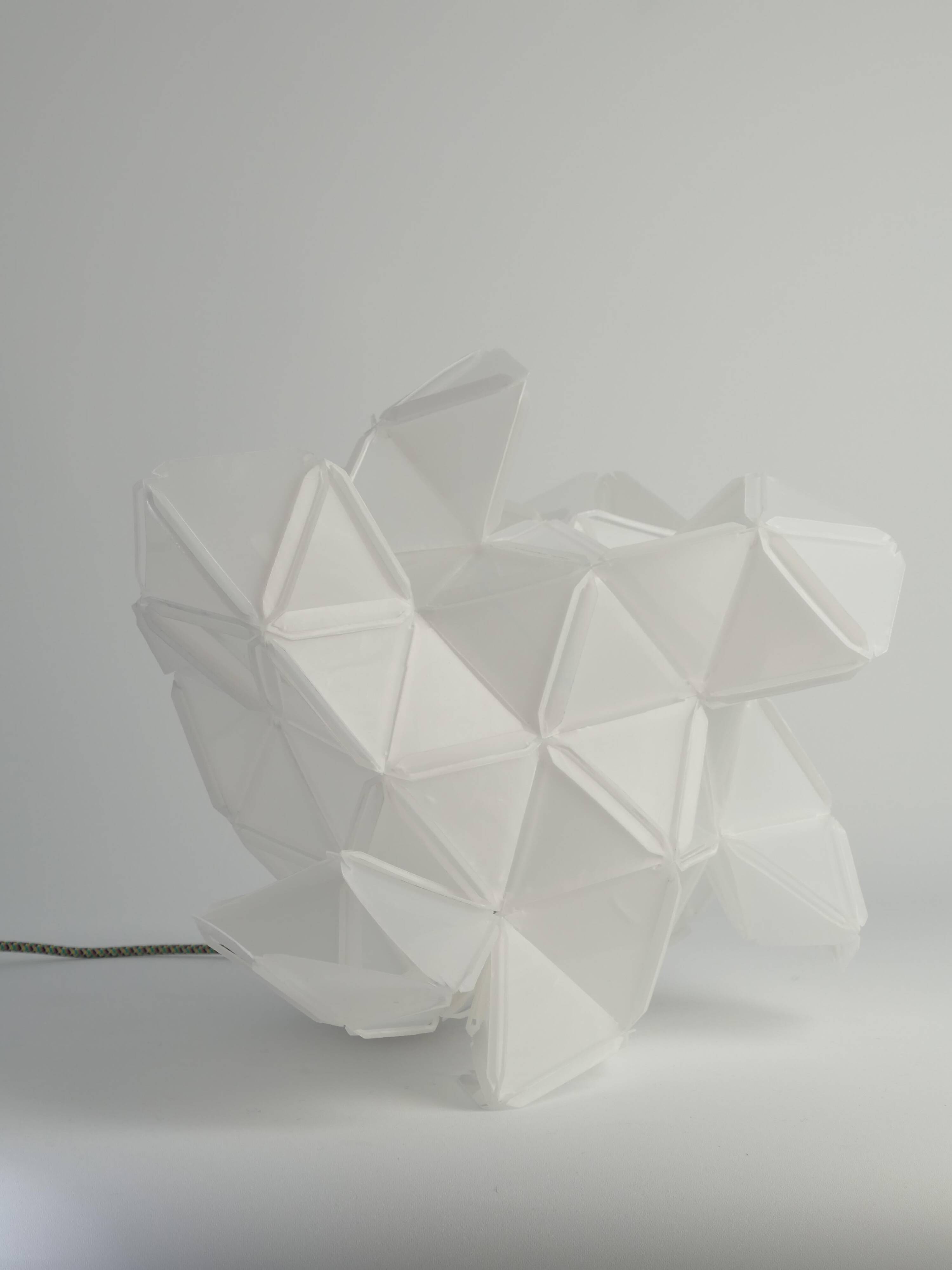 Labyrinth, Hazy, Artisan Light Sculpture with Integrated Fixture, By Republiken