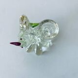 Glass bird candle holder