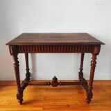 Antique desk table in solid walnut