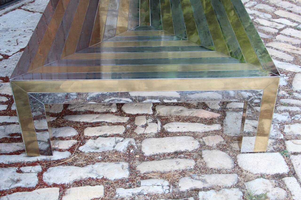 Grande Table Basse Années 70 Attribué A La Maison Jansen