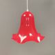 Red vintage hanging lamp made from ABC plastic. Denmark 1980s