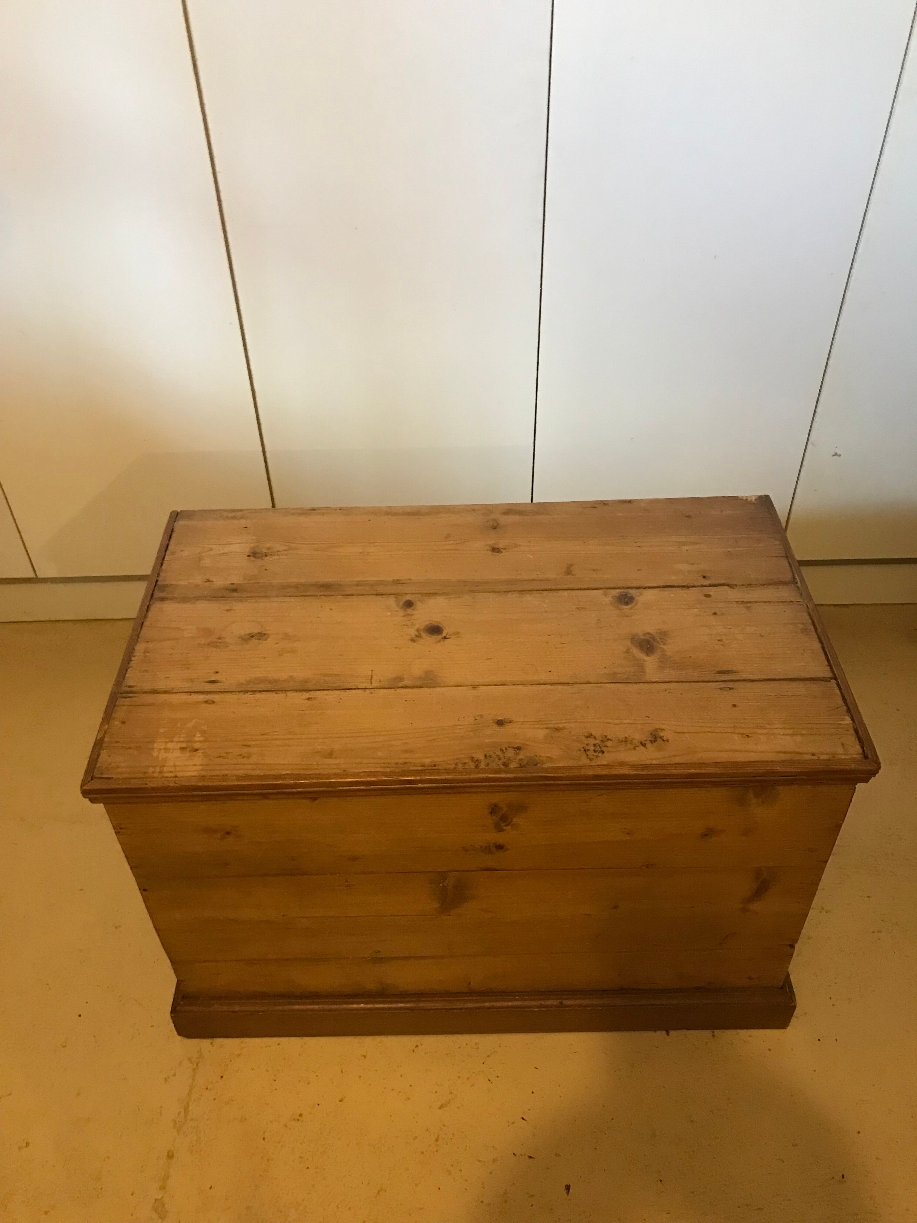 English pine chest