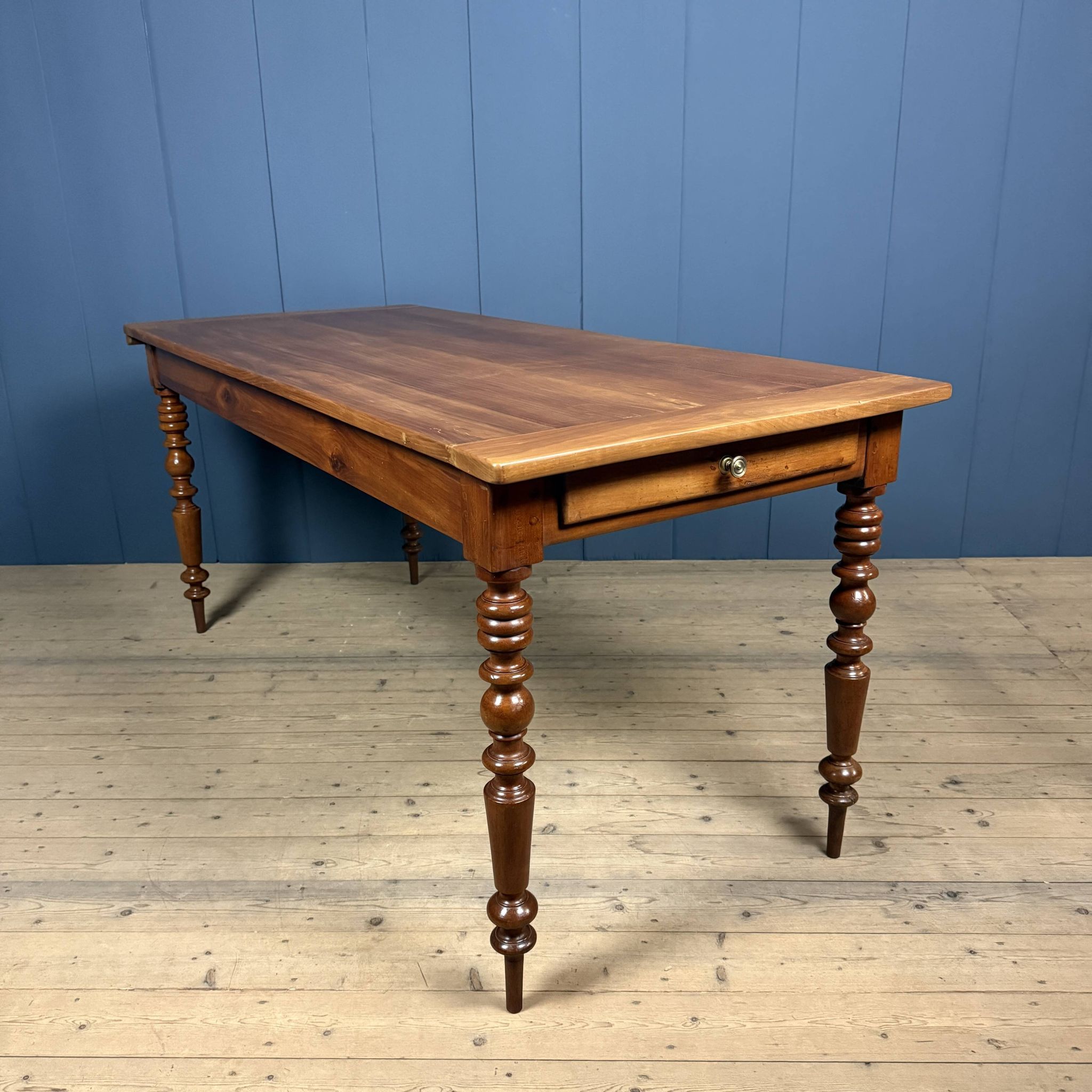 Antique cherry wood dining table, France