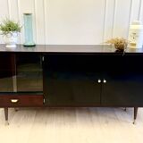 Vintage enfilade design 60s/70s – wood and black lacquer