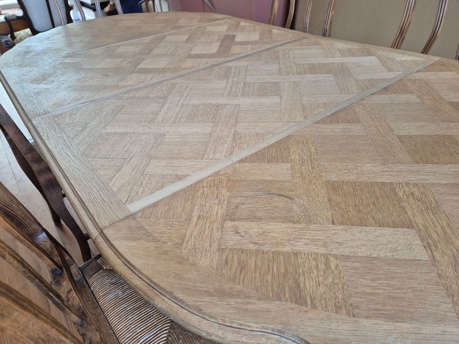 Extendable old wooden table