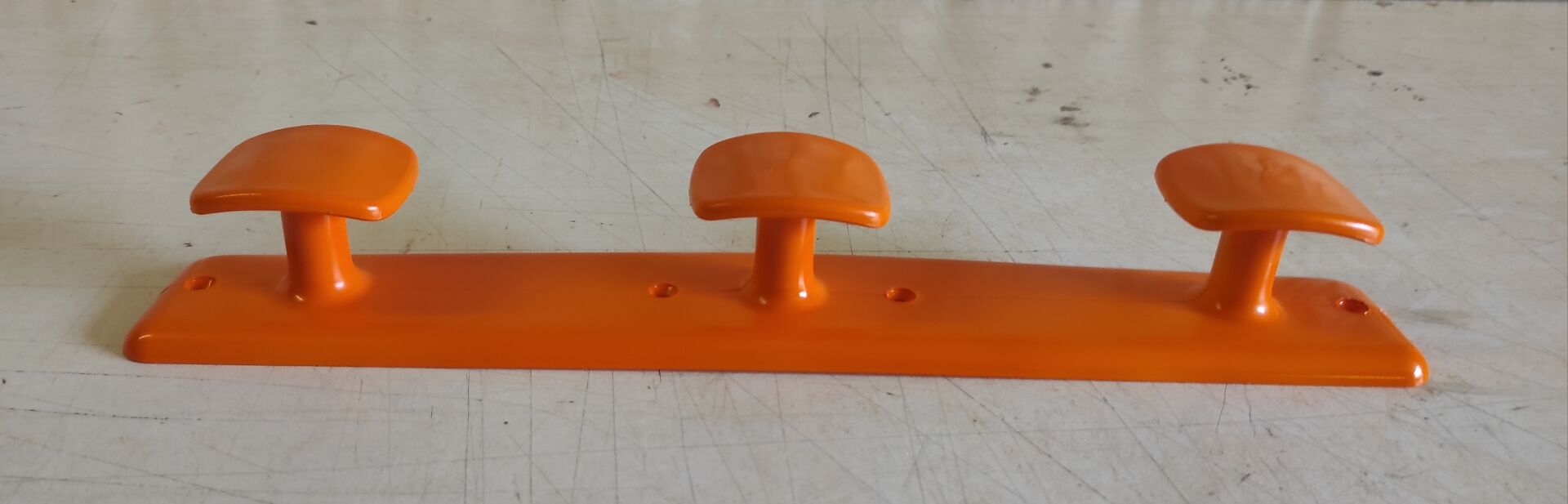 Orange wall coat rack by Syla - 1970s