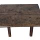 Antique brutalist coffee table in solid wood