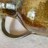 Glazed stoneware pitcher