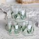6 verres à eau vintage – Motif tulipe blanche