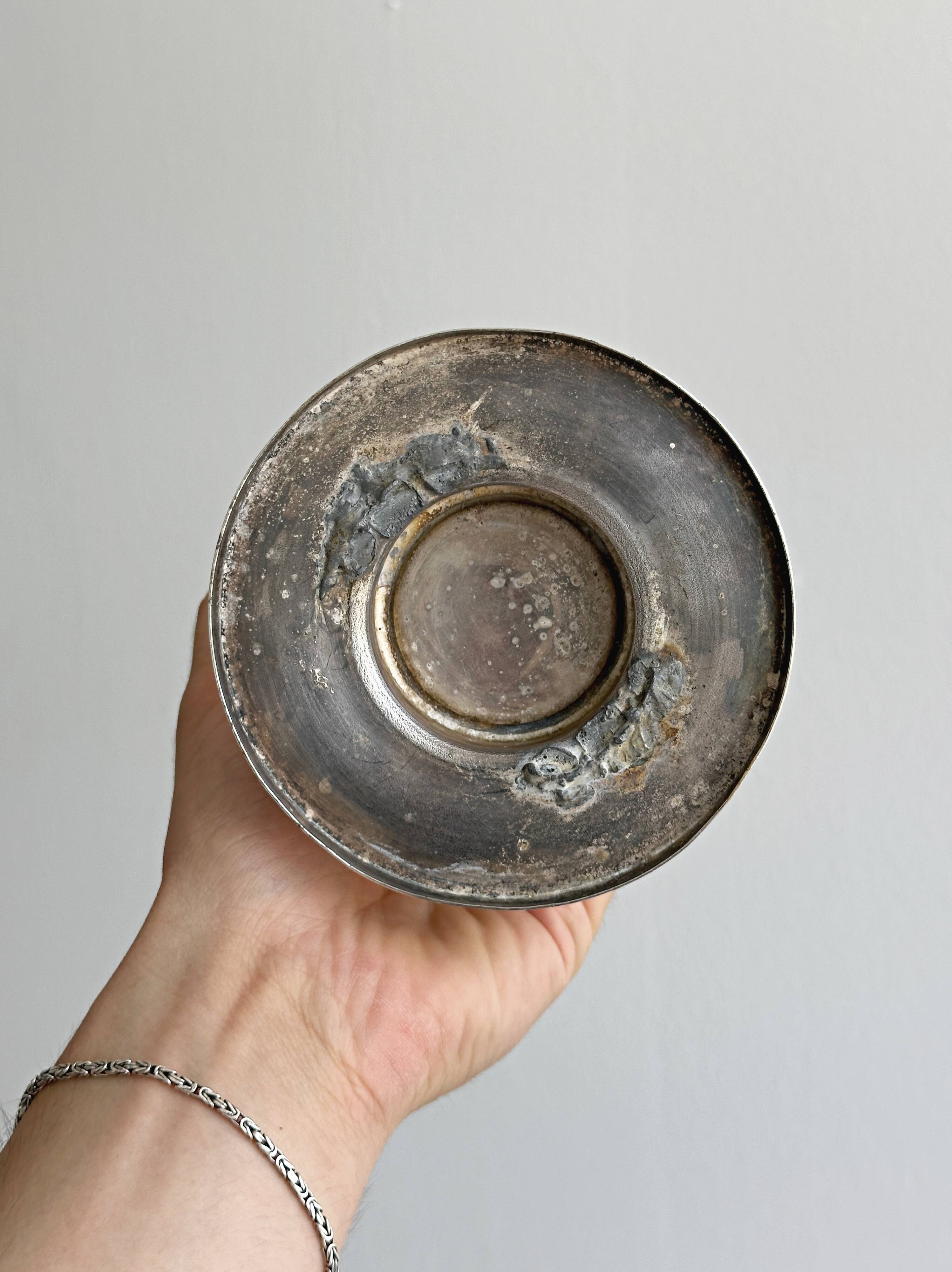 Silver-plated tulip vase