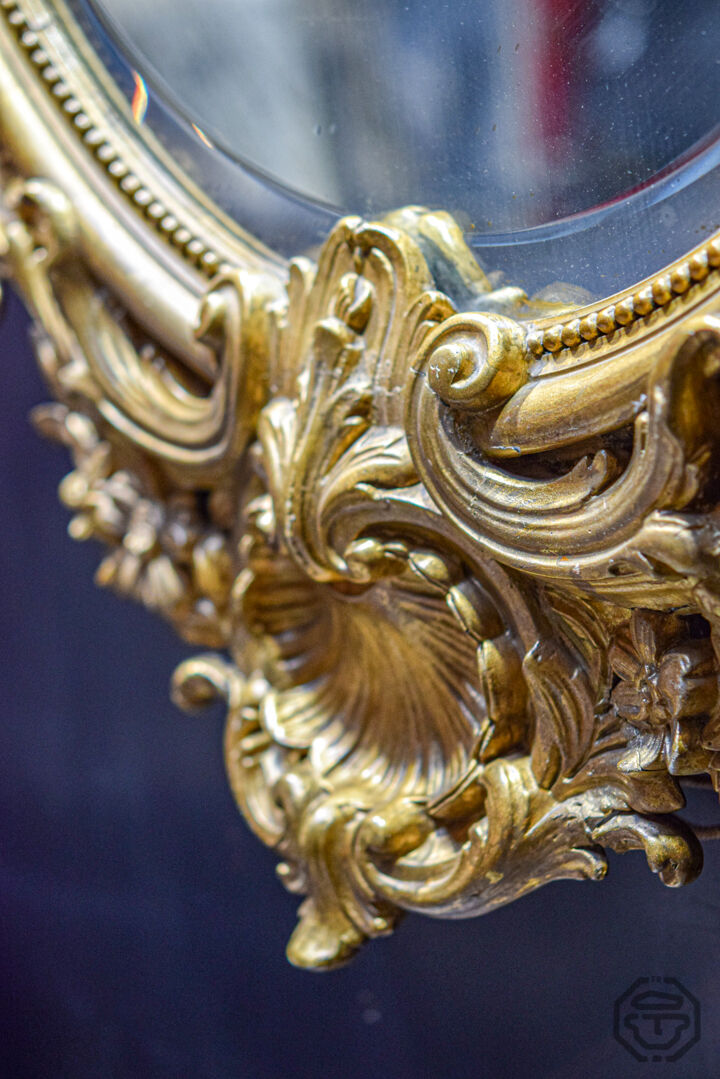 19th-century golden mirror