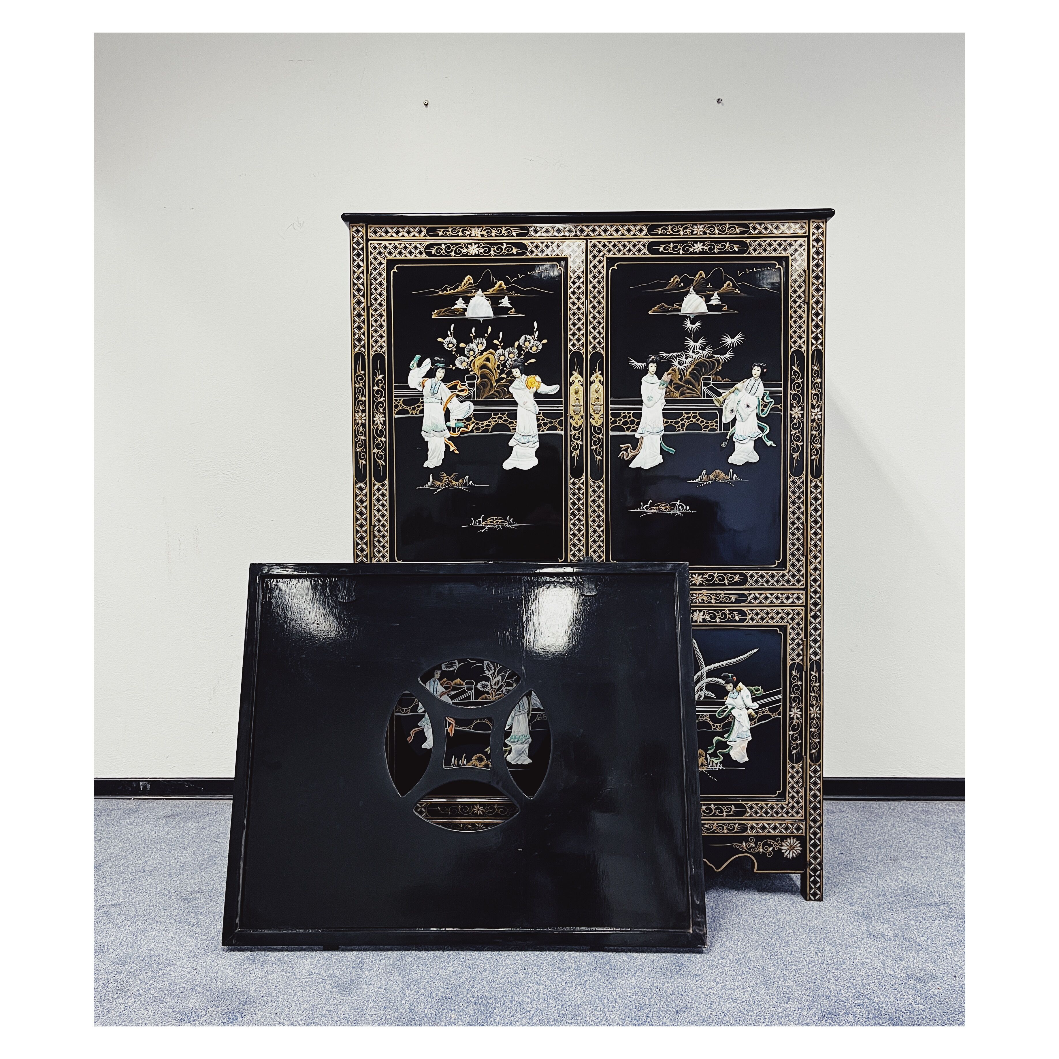 Chinese closet with stone