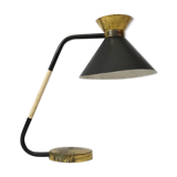 Black and gold diabolo desk lamp, Jumo, 1950/1960