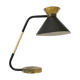 Lampe de bureau diabolo noire et or, Jumo, 1950/1960