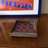 Mid-century space age ceramic ashtray, Aldo Londi Bitossi Italy 1970s