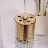 1970s Pair of Two Wall Lamps with Glass Shades, Germany