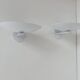 Pair of vintage wall lights, white lacquered metal, France 1970