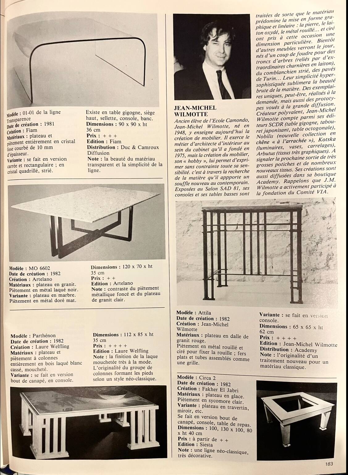 Granite coffee table, Artelano 1982