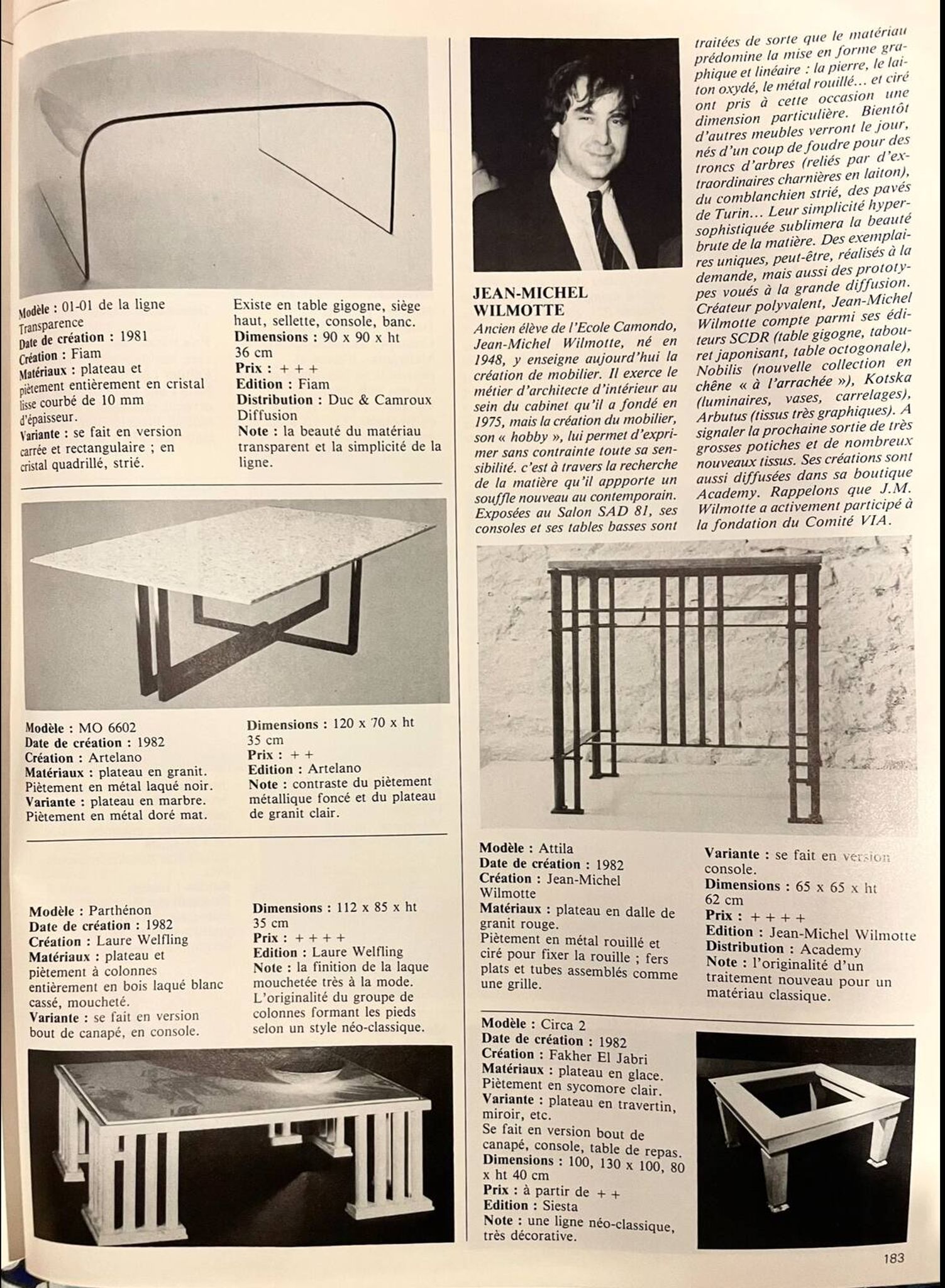 Granite coffee table, Artelano 1982