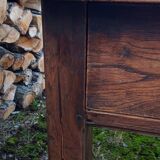 Oak farm table with two large drawers