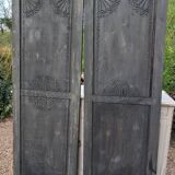 Set of 2 carved wooden panels/doors + 1 to restore