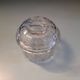 Antique sugar bowl in faceted molded glass – France, 1930s