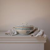 Soup bowl Saint Amand, green pattern - model 4025