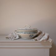 Soup bowl Saint Amand, green pattern - model 4025