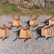 6 bistro chairs, light colour