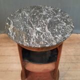 Circular mahogany selette