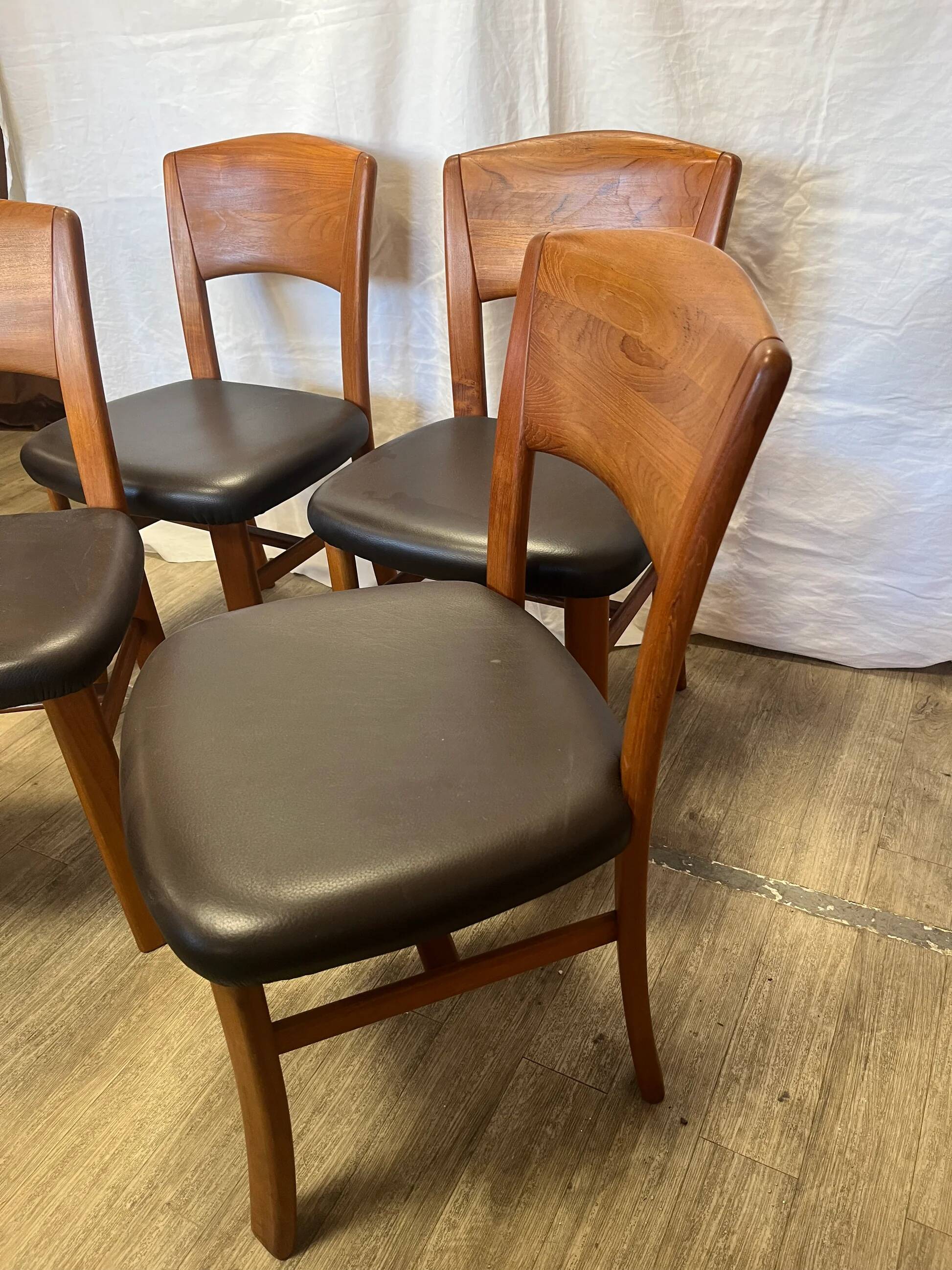 Scandinavian chairs in solid teak from the 1970s.