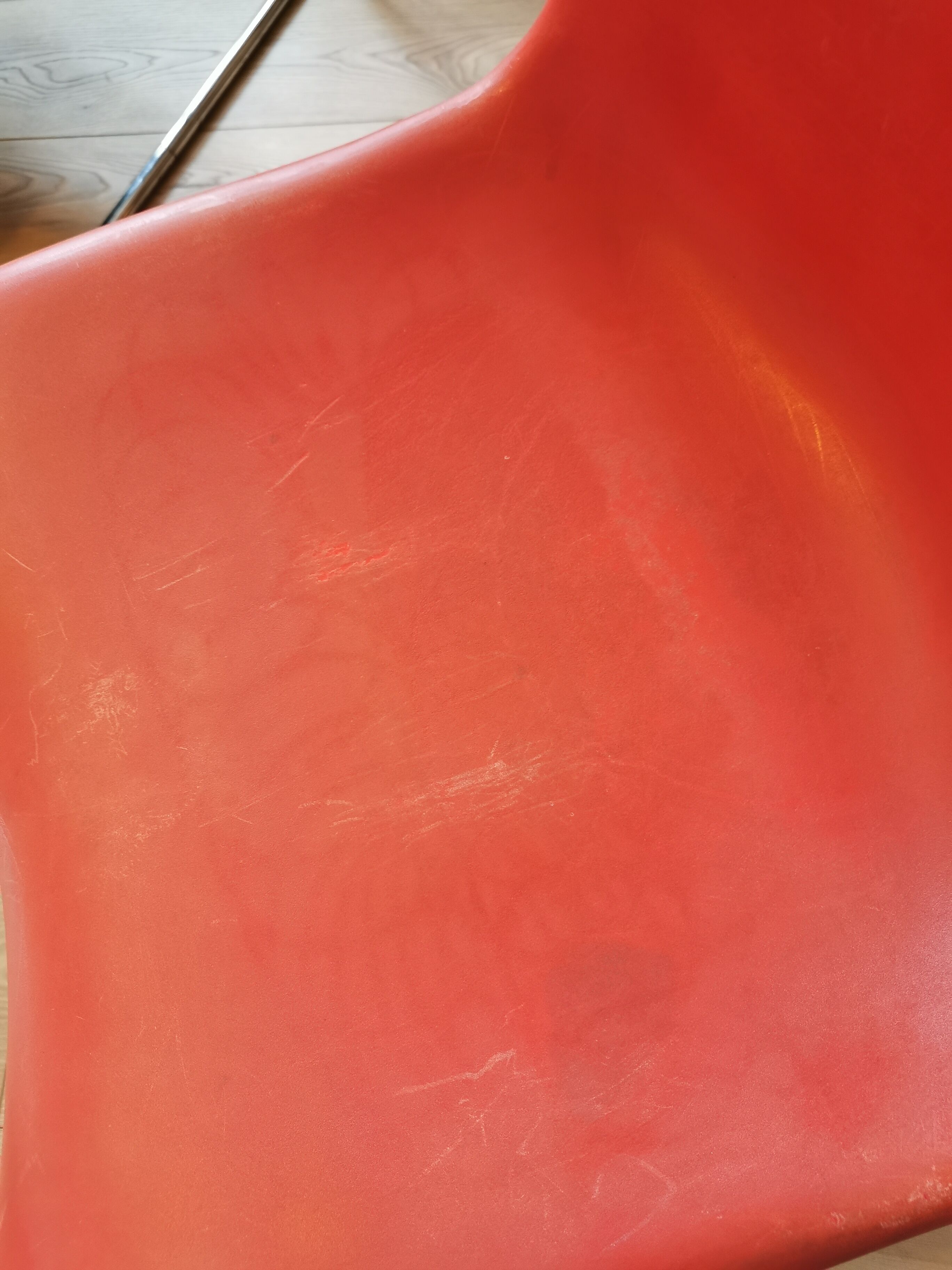 Pair of red chairs Verner Panton edition Vitra