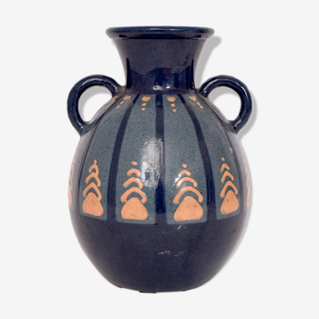 Art Deco terracotta vase. Paul Jacquet, France, 1940s.