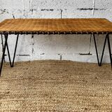 Table basse en rotin Raoul Guys