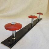 Holder with 3 patères metal lacquered and chrome