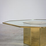 Octagonal coffee table Jenazi Jonckers circa 1980