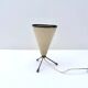Conical tripod lamp in metal, Italy 1950